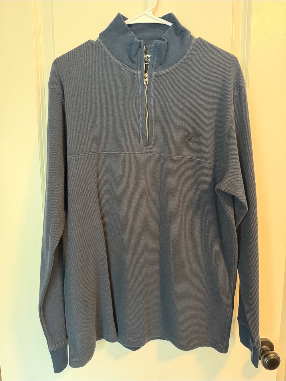 Timberland Men's Navy Blue Half-Zip Sweater